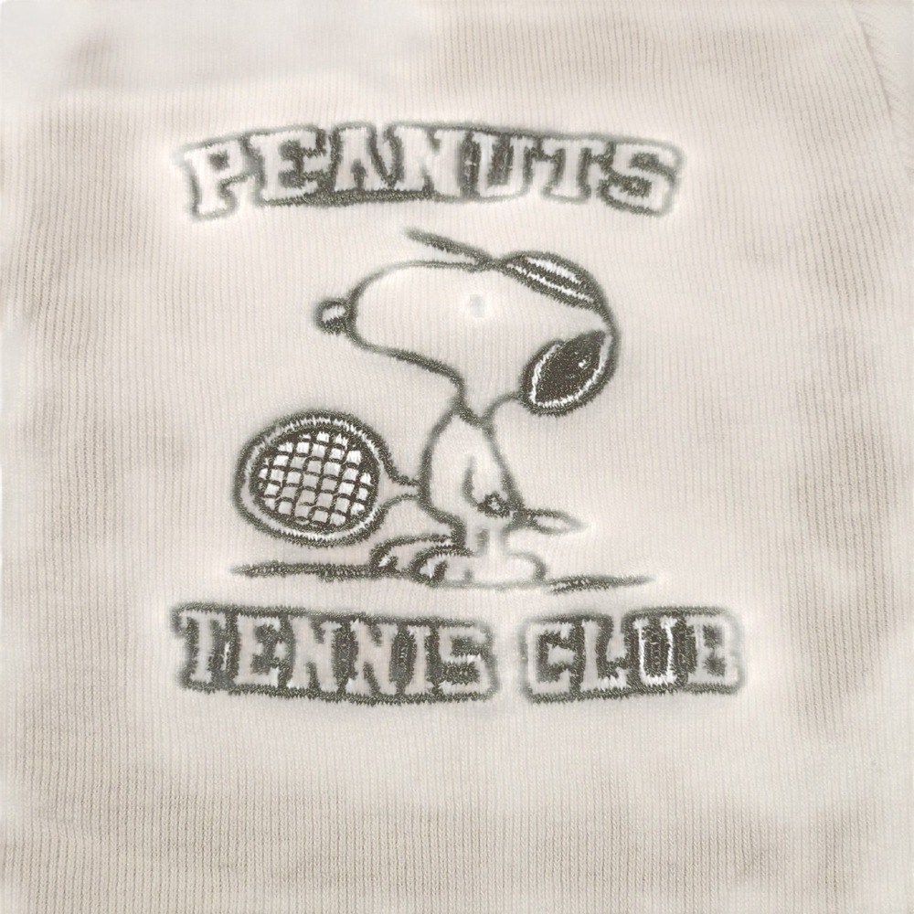 Peanuts Snoopy Shirt Womens Small White‎ Tennis Club Polo Graphic Crop Top